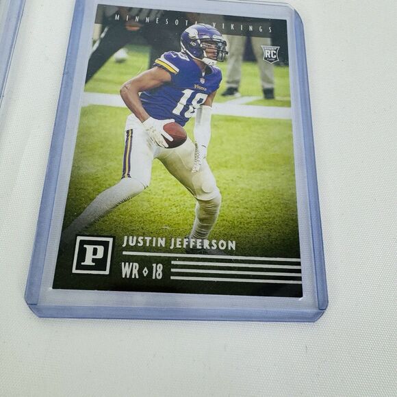 2020 Chronicles Panini Justin Jefferson Teal & White RC Lot PA-23‎ - Picture 4 of 5